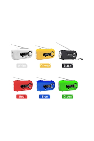 Lemestar Eu Tipi 5led El Fenerli Solar Ve Elle Çevirilebilir Acil Radyo - Am/fm Alıcısı, Sos Sireni, 2000mah Pil İle Cep Telefonu Şarj Edici, Hn-098s