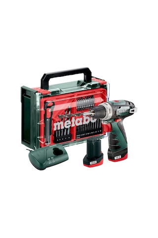 Metabo Powermaxx BS Şarjlı Matkap 12 Volt + 41 Parça Aksesuar Seti 600080710