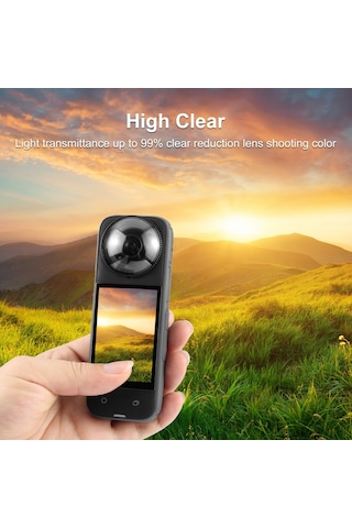 Springsun Puluz Pu989t Panoramik Kamera Lens Koruyucuları Lens Koruyucu Kapak Şeffaf Lens Kapağı Yedek Insta360 X4 Aksesuarları