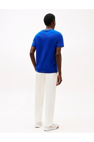 Tommy Hilfiger Erkek Yuvarlak Yaka Slim Fit Esnek Kumaş Uzun Kollu Mavi T-shirt Mw0mw39995-d03-13309 Mavi