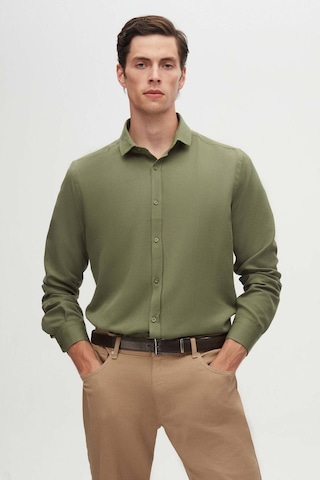 D's Damat 6EF02ORT00288 Slim Fit Erkek Gömlek - Haki