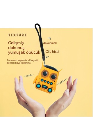 Karikatür Minion Dış Mekan Su Geçirmez Kullanışlı Hoparlör-beyaz