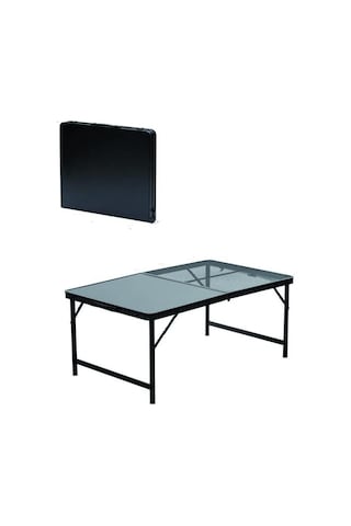 Madfox Eazy 90x60 Cm Izgaralı Ahşap Katlanır Kamp Masası Çok Renkli