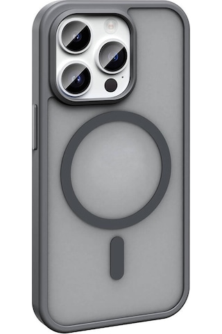 Rba Aksesuar Apple Uyumlu iPhone 14 Pro Max Kılıf M-safe Şarj Özellikli Mat Arka Yüzey Rba Sio Kapak - Siyah Siyah