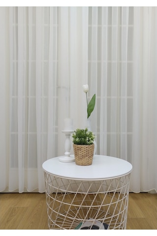 Evdepo Home Kullanıma Hazır Krep Tül Perde