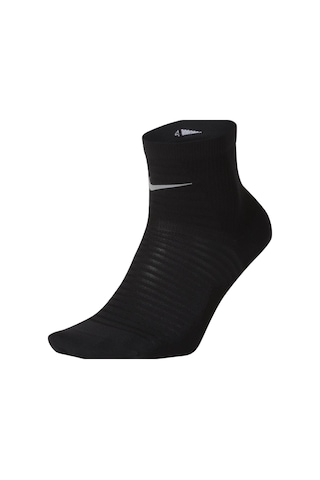 Nike Spark Lightweight Running Ankle Quarter Socks Dri-fit Reflektörlü Bilek Tekli Koşu Çorabı Siyah