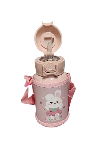 Akıllıelma-taros Cute Pembe Animals Çelik Matara 500 Ml Pembe