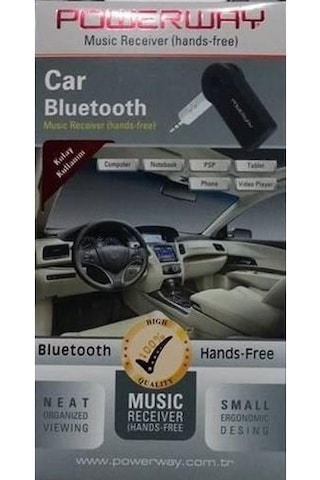 Powerway Ax-50 Araç Bluetooth Araç Aux İle Kablosuz Bağlantı