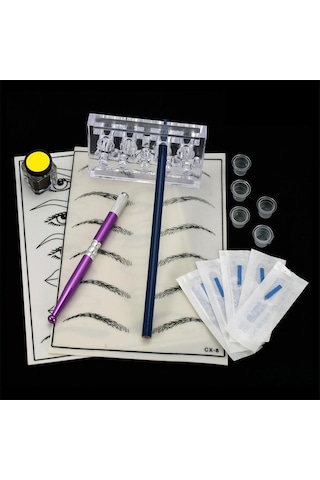 Suntek Kalıcı Makyaj Seti Dövme Kalemi İğne Uygulama Cilt