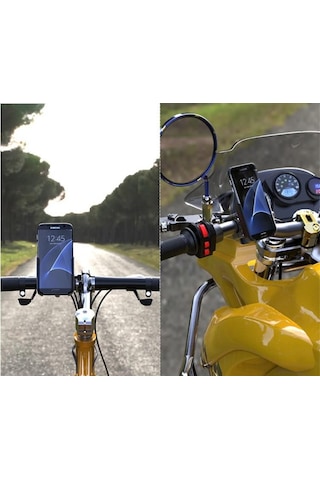 Forte Gt 360 Derece Bisiklet ve Motorsiklet Telefon Tutucu Xbyc 2 Siyah