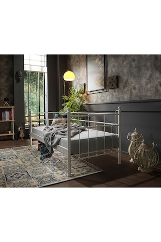 Bedliga Lalas Daybed Ferforje Metal Tek Kişilik Karyola 90X200 (489966383)