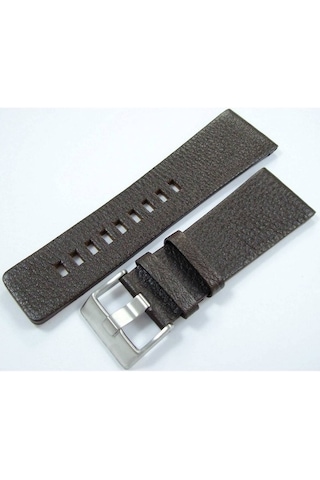 Azzuro 29Mm Çift Pimli 2 Kahverengi Deri Saat Kayışı Kordonu Dz