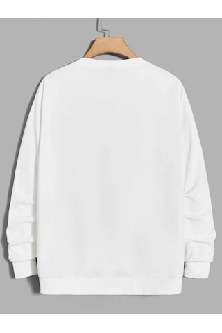 Adrift Coko Serisi Manfinity Homme Letter Graphic Pullover Beyaz