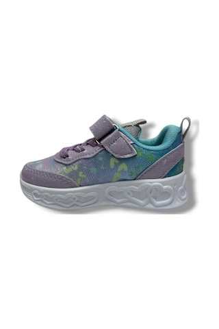 Ndrops 032-26 Anorak Rugan Yıldızlı Anatomik Kız Çocuk Sneaker Lila Turkuaz 22-25 LILA