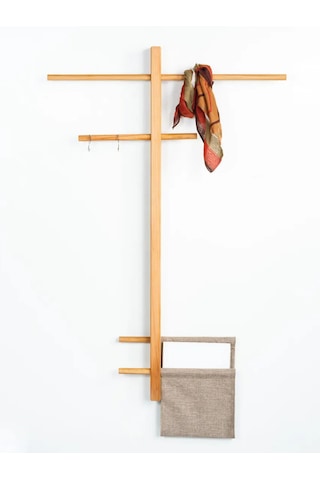 İskandinav Tarzı Duvar Organizeri - Ahşap Askılık