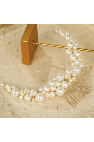 Willowhaven Avrupa Amerikan Gelin Aksesuarları Vintage Topuz Saç Tarağı Yüksek Kalite El Yapımı Altın Sarı