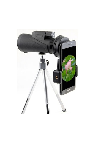 Büro Ev Ofis Kamp Keyfi İçin 56-1000mt 10x42 Tripod Ayaklı Zoomlu Tek Göz Dürbün Kamuflaj