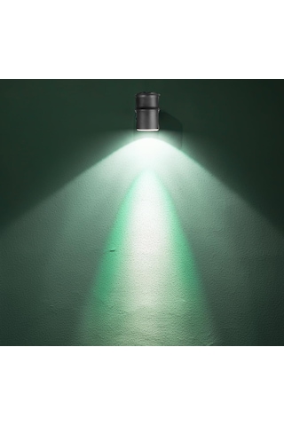 Tekli Çağlayan Aplik Ip54 Dış Mekan Zita Bahçe Aydınlatma Duvar Apliği + Gu10 Led Ampul Yeşil Çok Renkli
