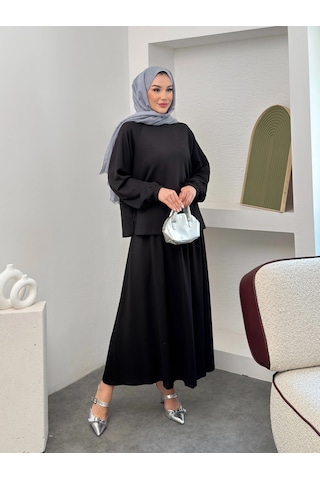 Elite Model Modal Kumaş Kadın Alt Üst Takım Siyah