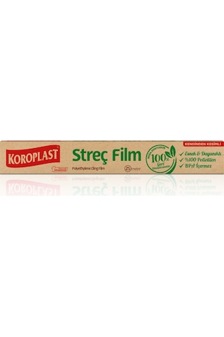 Koroplast Doğal Streç Film 25 Mt X 6 Paket