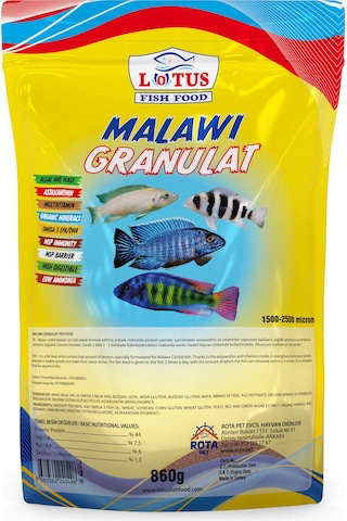 Malawi Granulat Ciklet Protein 860 g Balık Yemi + 30 Gr + 30 Gr