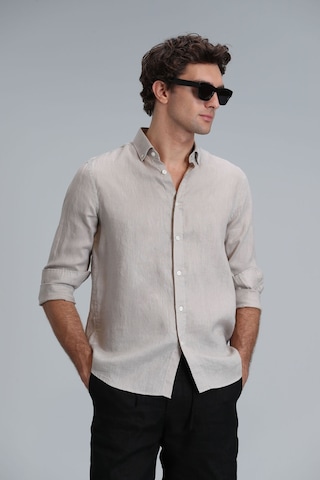 Lufian Erkek Pitaya Basic Comfort Fit Gömlek 111010611 Bej