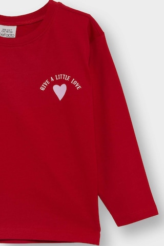 Defacto Kız Bebek Bisiklet Yaka Kalp Desenli 2li Uzun Kollu Tişört F1416a525aurd79 Kırmızı