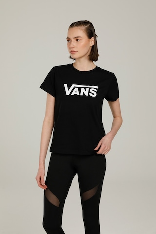 Vans Wm Drop V Ss Crew-B Siyah Kadın Kısa Kol T-Shirt