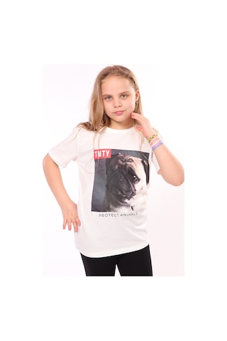 Toontoy Kids Toontoy Unisex Çocuk Önü Baskılı Tişört Mavi