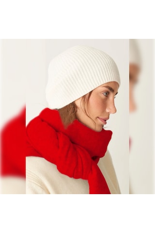 Kadın Polar Atkı Yumuşak Puffy Sıcak Tutan Kadın Kırmızı Atkı Kırmızı