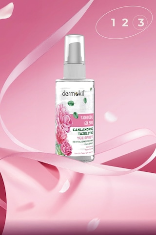 Dermokil Doğal Gül Suyu Canlandırıcı Tazeleyici Yüz Spreyi 100 ML