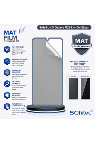 Samsung Galaxy M21s Uyumlu Ön Yüzey Mat Hidrojel Ekran Koruyucu 83081182