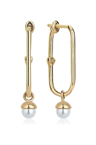 Reis Kuyumculuk T10000 Pearl Line Mini Altın Küpe