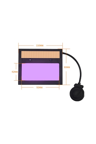 Hallow Solar Şarj Otomatik Karartma Kaynak Yüz Maskesi Başa E24545-5