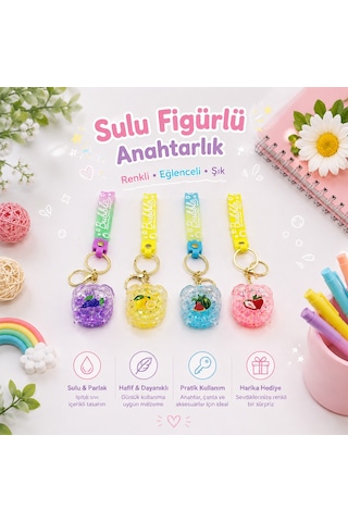 Mika Kristal Anahtarlık Altın Kulplu