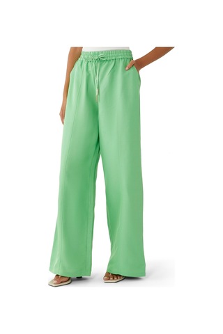 Acler Bonython Pants, Geniş Paça Yüksek Bel Pantolon Yeşil