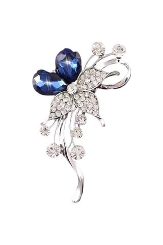 Floral Kristal Broşlar Rhinestone Gül Çiçek Eşarp Broşa Gelin Düğün Takı İçin Pin Çok Renkli