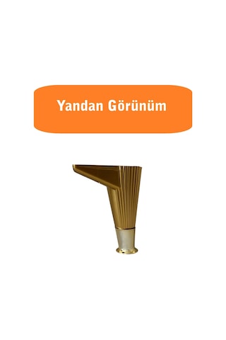 Homdep Kanepe Koltuk Tv Ünitesi Konsol Yükseltme Kumru Model Plastik Ayak 15 Cm Gold Renk 1 Adet Gold