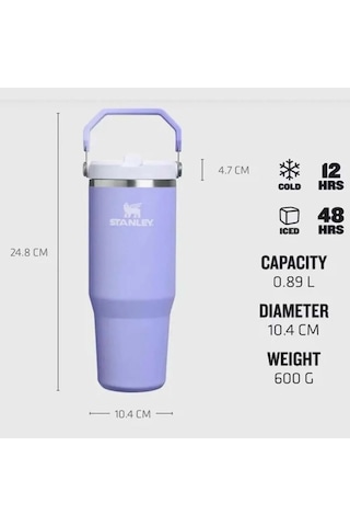 Stanley The Iceflow Flip Straw 0.89 L Pipetli Termos Bardak Beyaz
