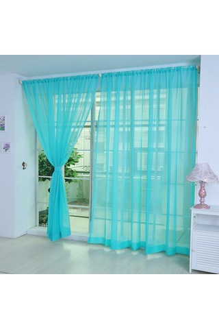 Reedark Şeffaf Tül Perde - 200x120 Cm Modern Pencere Ve Kapı Perdesi Mavi, Kırmızı, Yeşil Seçenekli Diğer