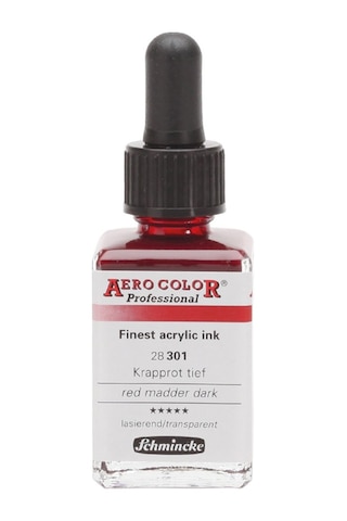 Schmincke Aero Color Airbrush Mürekkep 28 Ml. 301 Red Madder Dark