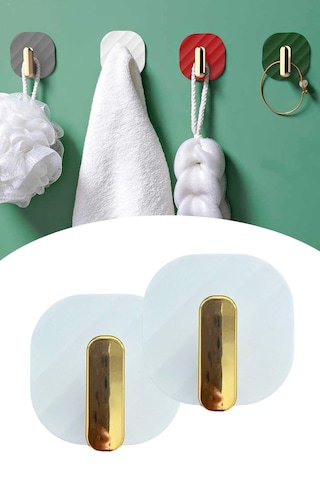 2li Yapışkanlı Retro Askılık Dolap Kapak Kulpu Beyaz 5639 4 Renk