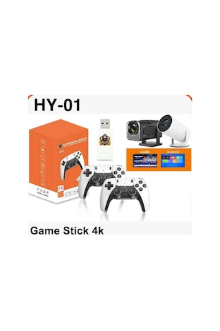 Hy01 2.4g Game Stick Wireless Dual Controller Kablosuz Usb Oyun Kolu 2 Adet 64gb Tf Kartı Oyun Yüklü