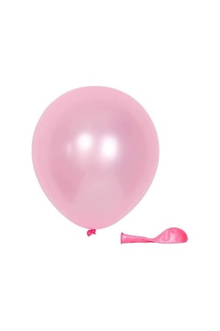 Pembe Metalik Balon 20 Adet 418