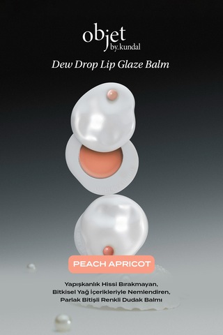 Nemlendirici Parlak Bitişli Renkli Dudak Balmı Objet By Kundal Dew Drop Lip Glaze Balm Peach Apricot