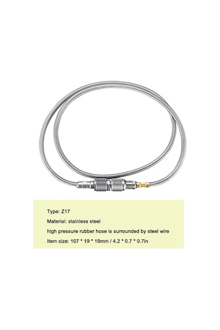 Dancemonkey Campıngmoon Z17 Dış Mekan Ocakları Uzatma Tüpü, Bölünmüş Ocaklar Adaptörü Düz Gaz Bağlantı Teli 100 Gümüş Gümüş