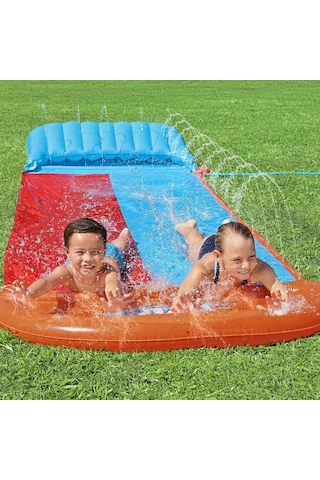 Bestway H2ogo Tsunami Splash Ramp Çift Kaydırak 488 Cm Çok Renkli