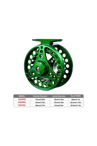 Novahub Skycıty Alüminyum Sinek Olta Makarası - 3/4, 5/6, 7/8 Boyut - Cnc İşleme - Siyah/gümüş/yeşil/mavi