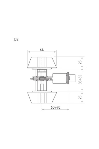 Nora-m D2 Anahtarlı Gömme Kilit 159020469 Zirveli