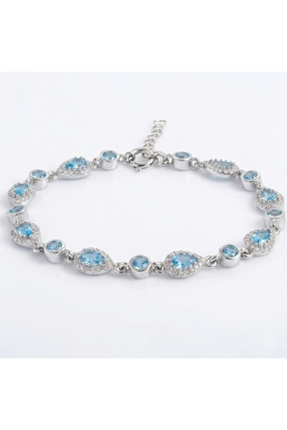 Damla Taşlı Bileklik 718551 Silver Gümüş